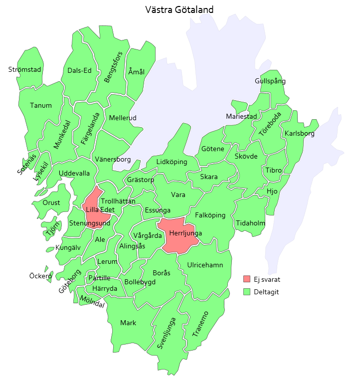 Karta Västra Götaland Kommuner | Karta 2020
